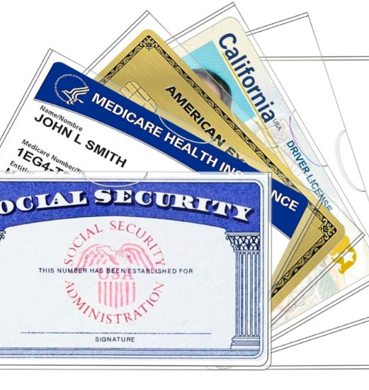 2 Pack Social Security Card Holder Protector Easy Insert Sleeve SSN Safe Storage