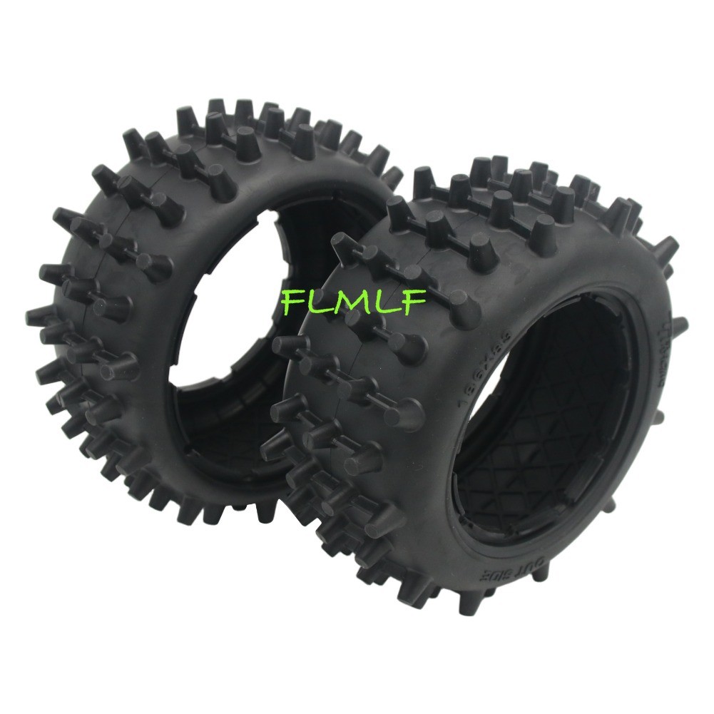 FLMLF Rear Tires 186X83mm for RC Car Hpi 5t 5sc Off-Road Buggy Truck Baja 5b