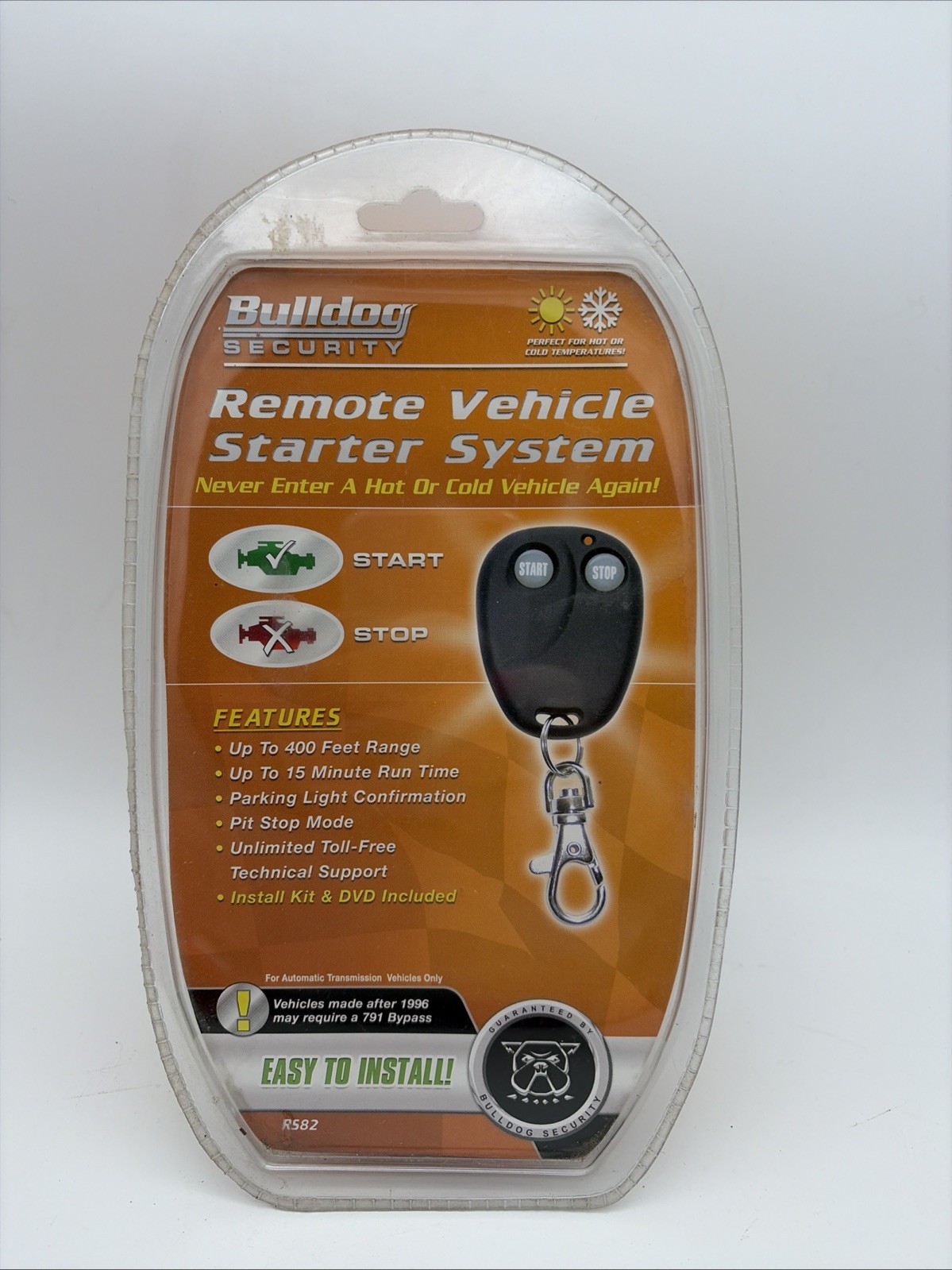 Bulldog Security Remote Vehicle Starter System Model RS82 New Sealed 400' Range
