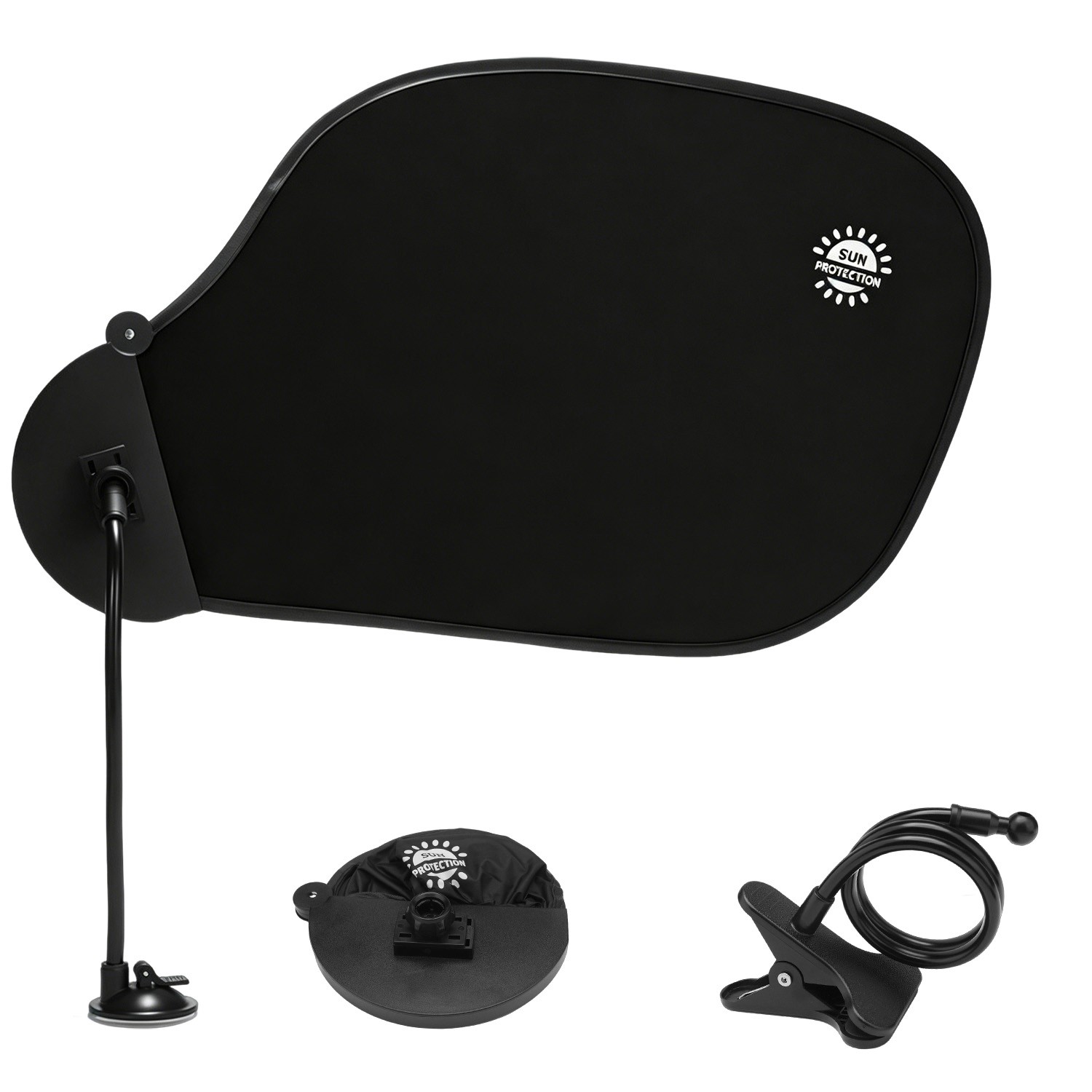 2 Pack Car Adjustable Sun Shade, Office Desk Dual-Use Visor Blocks UV Protection