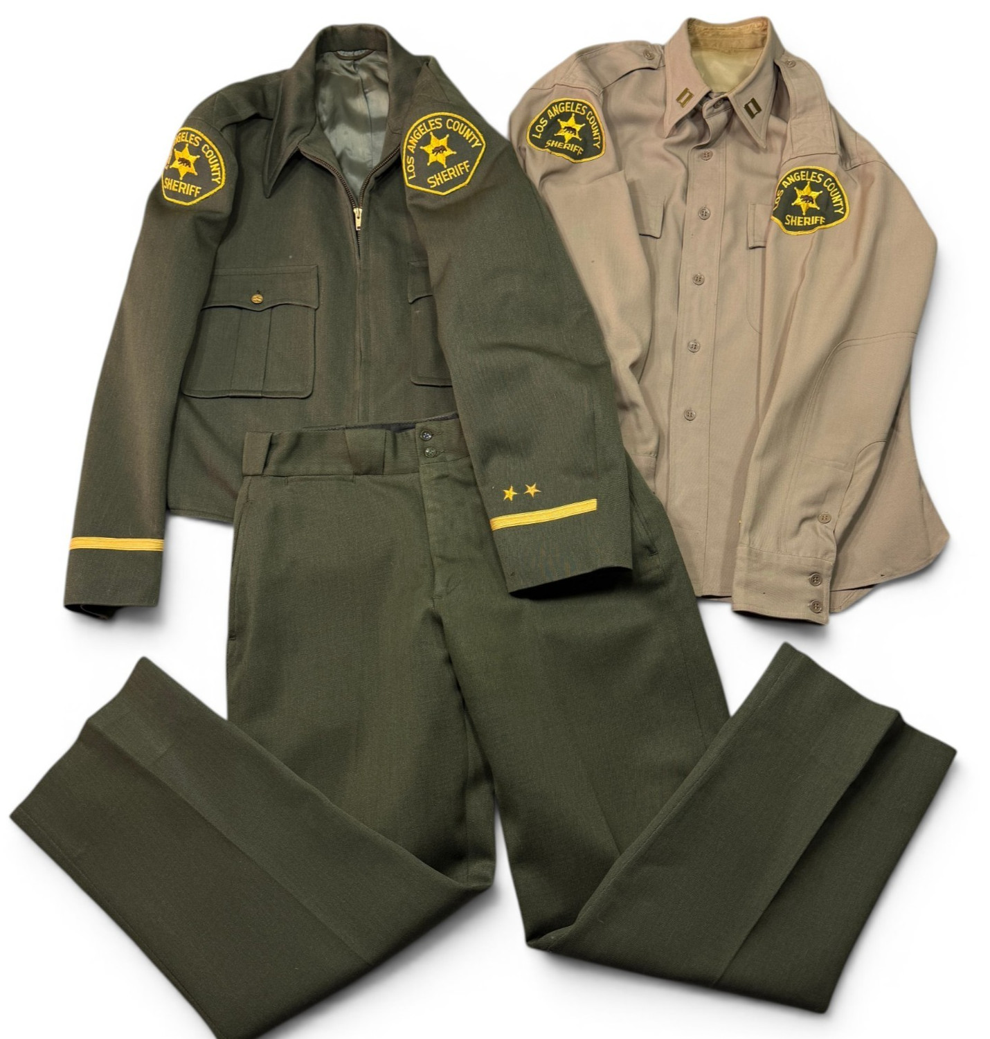 Vintage Los Angeles Sheriff Uniform 44 32 Whipcord Hirsh Uniform Costume 1960s