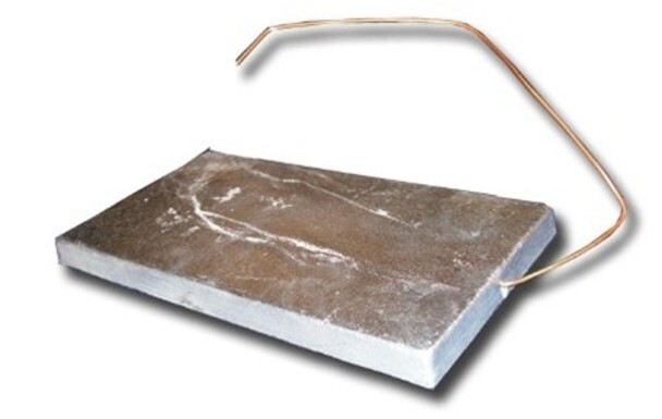 Zinc Anode Hang Overboard w/Copper Wire 3 inches X 6 inches About 2.5 pounds