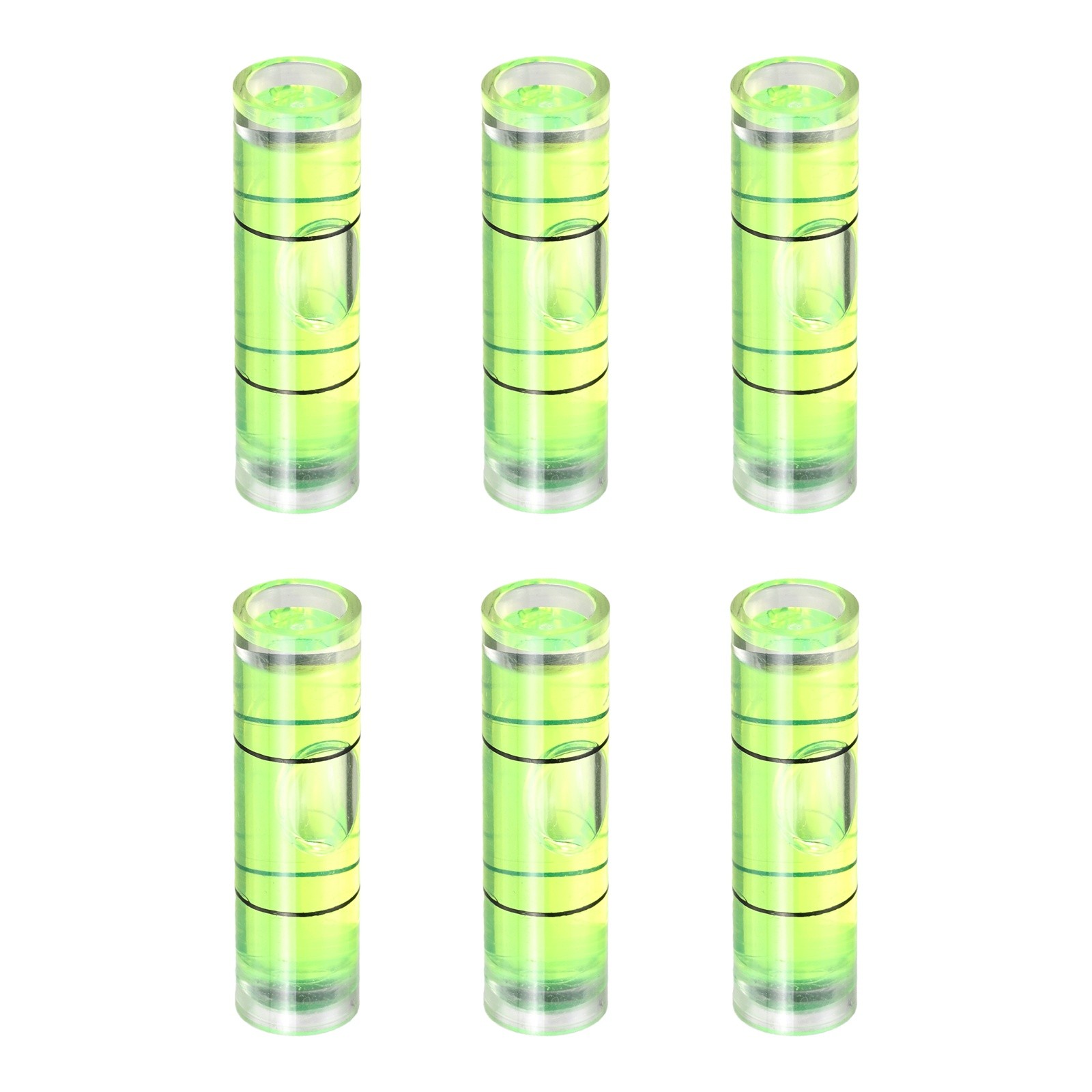 6pcs 34x9.5mm Small Cylindrical Bubble Level Vials Levels Measuring Tools,