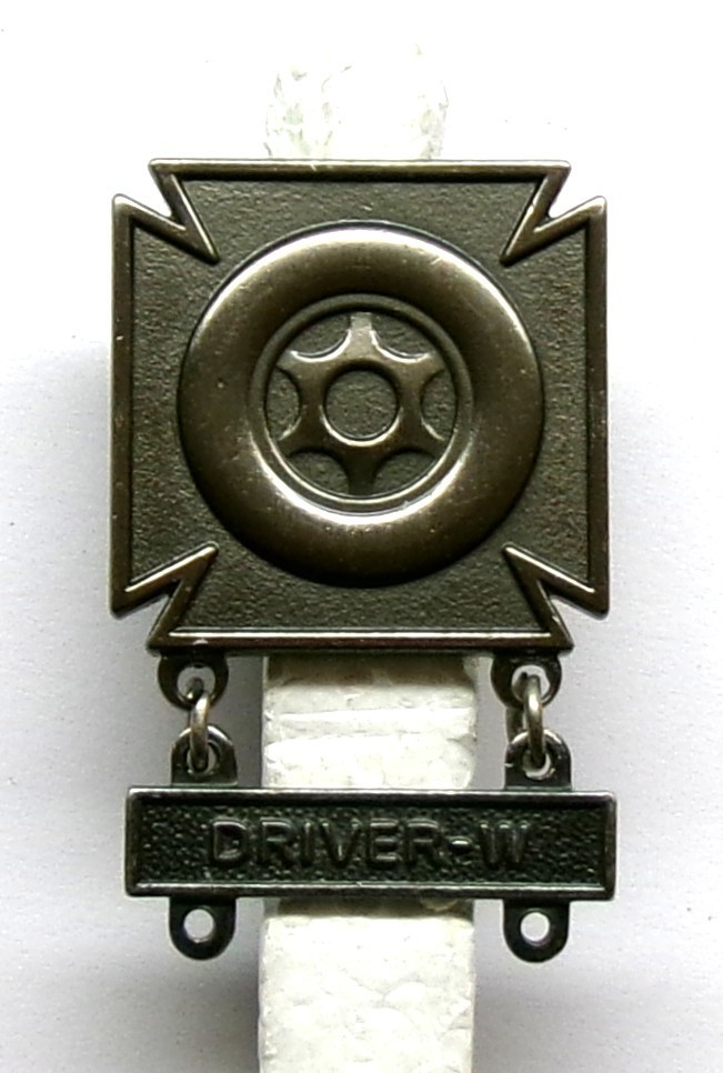 U. S. Army Qualification Driver & Mechanic Badge with DRIVER-W BAR