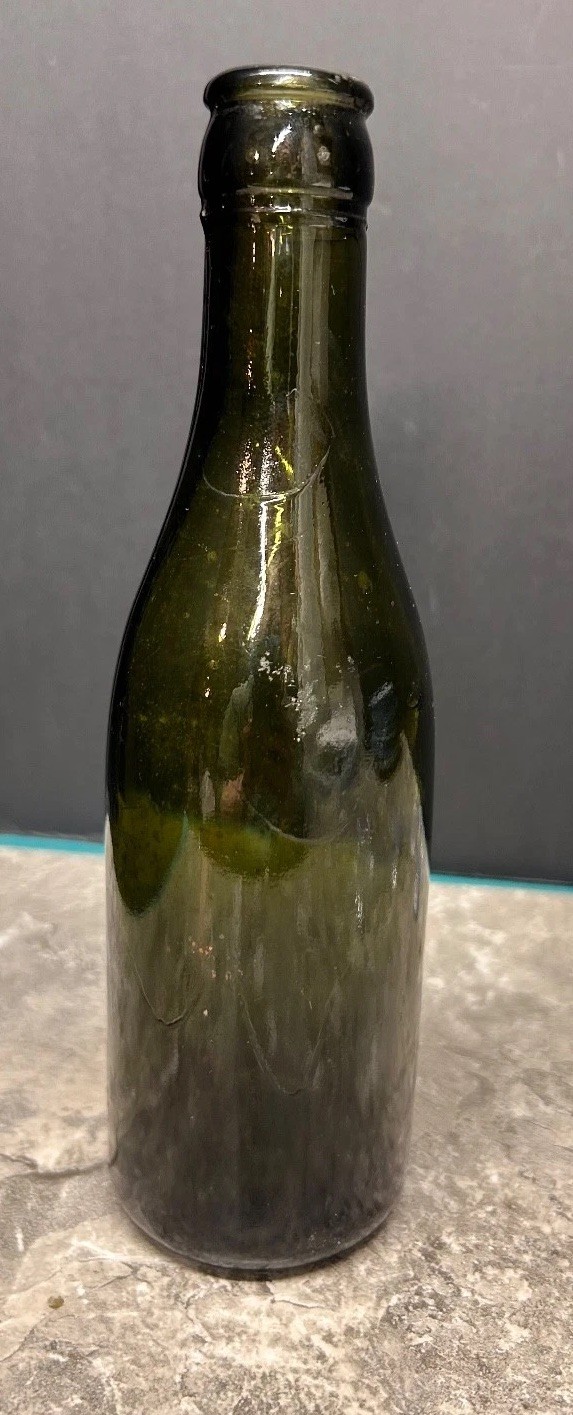 Antique Dark Green Liquor Bottle 7 3/4” 1378 Embossed On Bottom