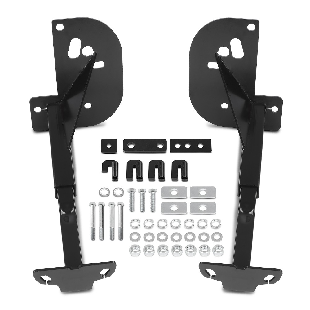 Front Camper Tie Downs Adjustable Fit For 11-16 Ford F250 F350 F450 Super Duty