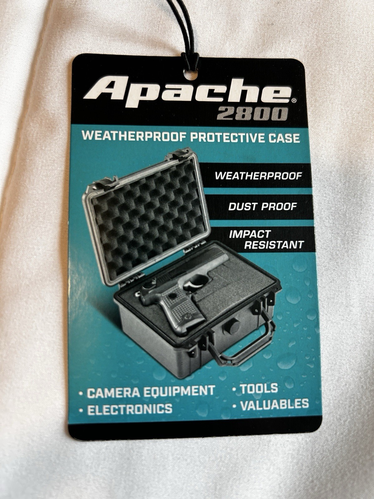 Apache 2800 Weatherproof Protective Case. Medium. BLACK. NWT. Firearms. Cameras.