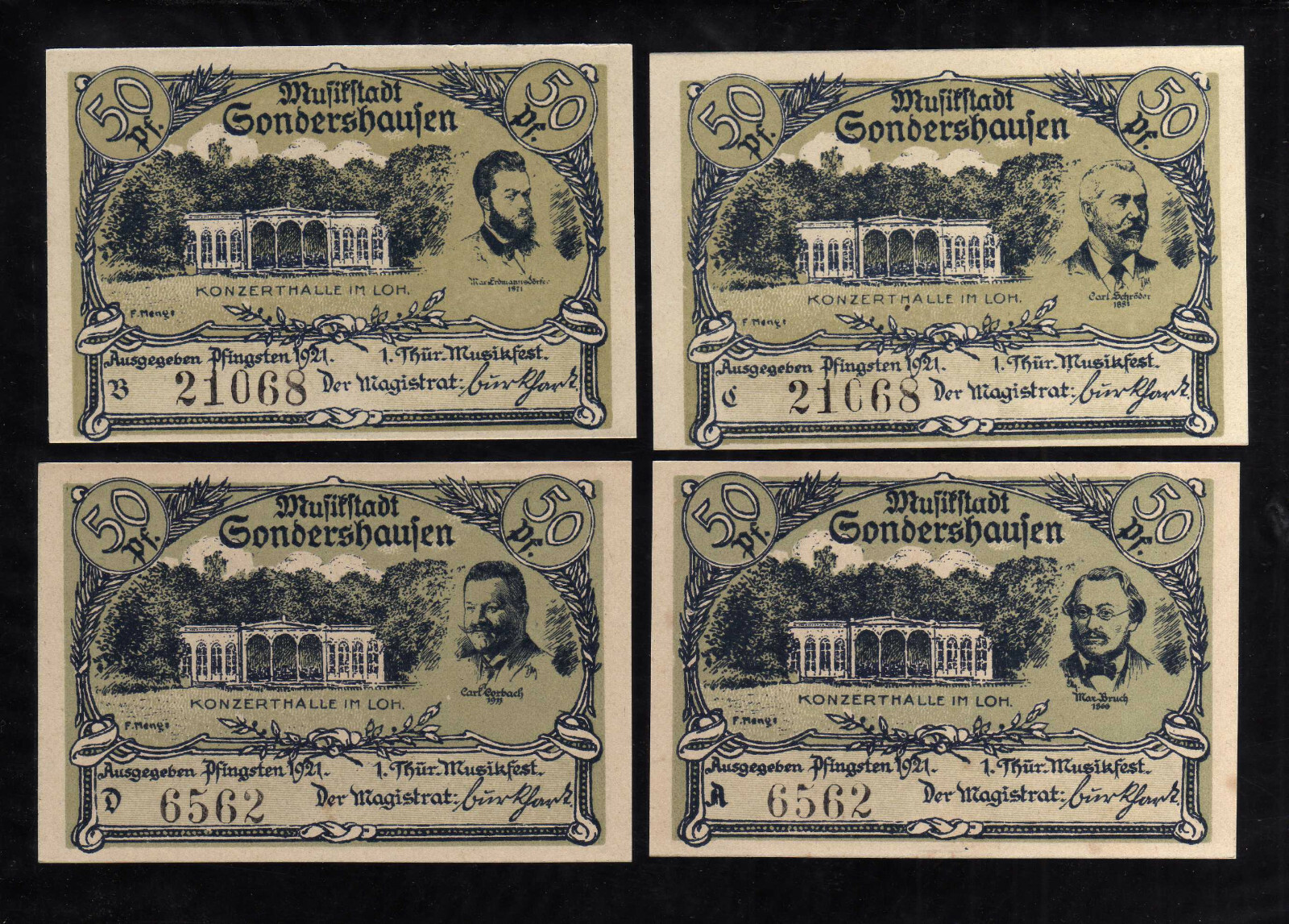 SONDERSHAUSEN  -  GERMANY NOTGELD - 4 x 50  PFENNIG