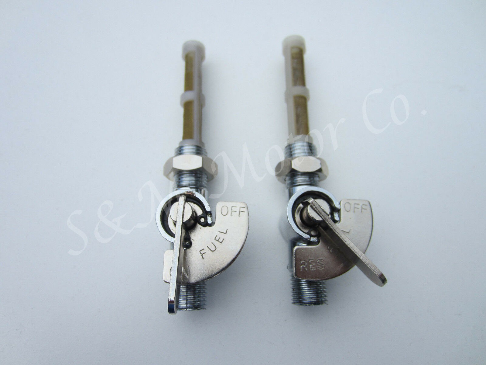 FUEL GAS TANK TAP VALVE PETCOCK SET TRIUMPH T140 NORTON COMMANDO 60-4511 60-4512