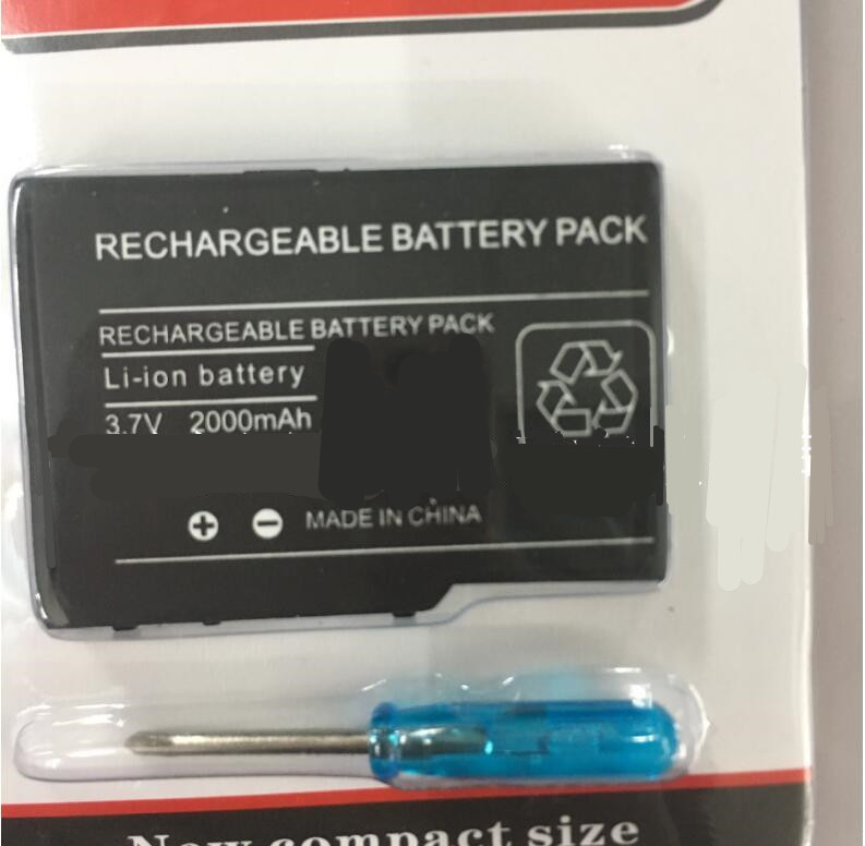 TWO (2) PACK Replacement Battery 2000mAh Nintendo DS Lite NDSL +Screwdriver