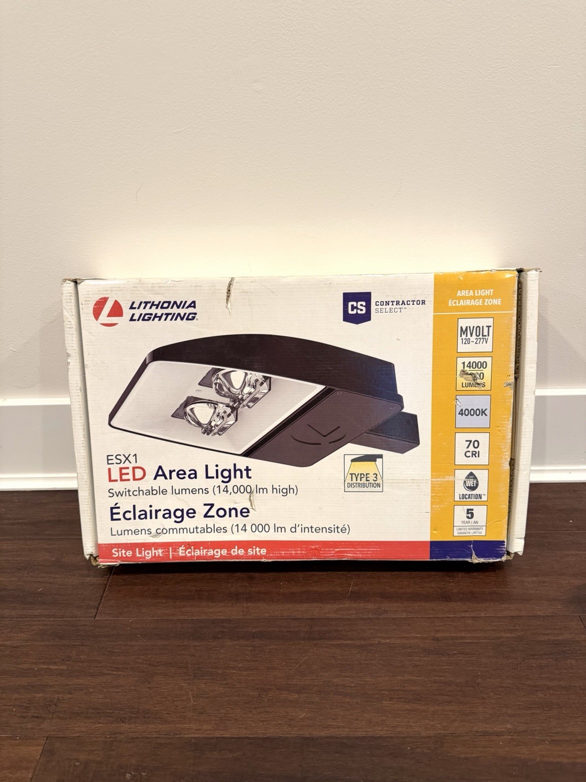 Lithonia Lighting ESX1 LED P4 4000K Type 3 Optic MVOLT Pole Bi-Level Area Light
