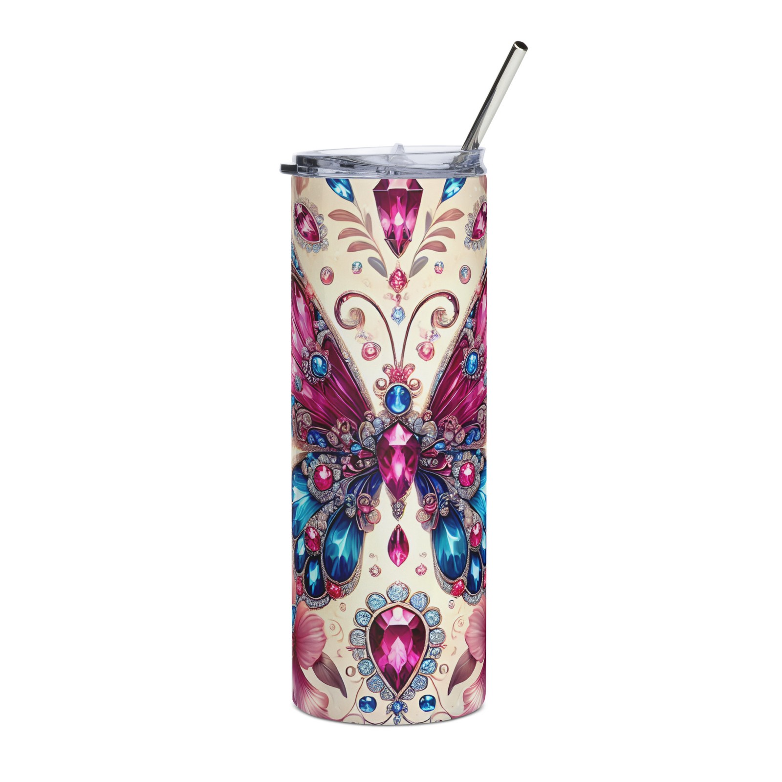 Ruby Butterfly Stainless steel tumbler