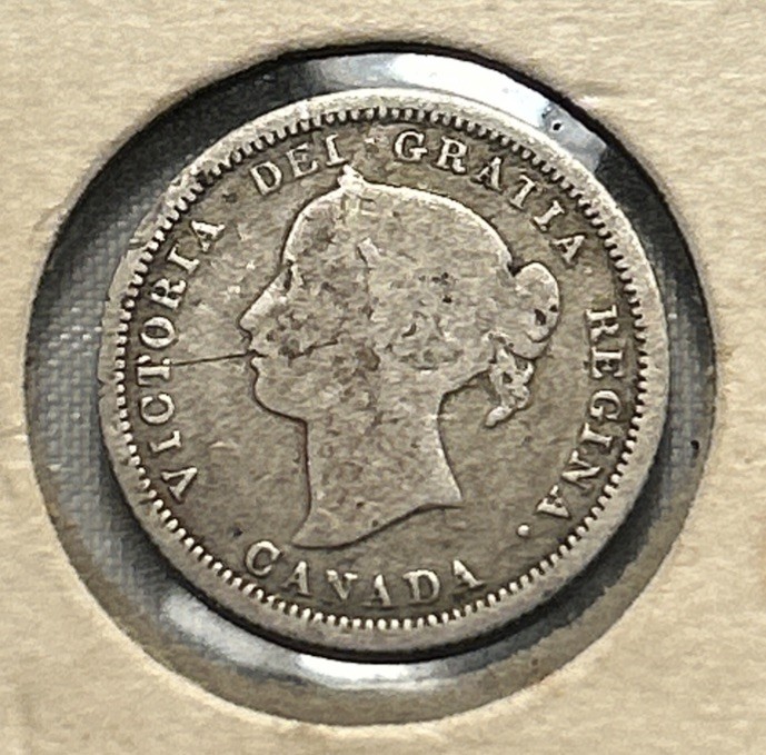 CANADA-1870 WIRE RIM  5 CENT SILVER