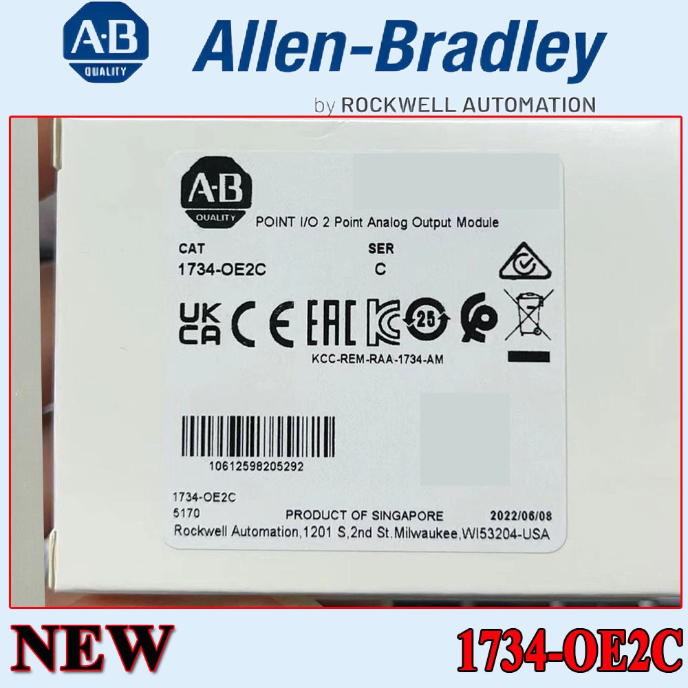 New AB 1734-OE2C POINT I/O 2 Points Analog Output Module 1734OE2C Ship IMMD