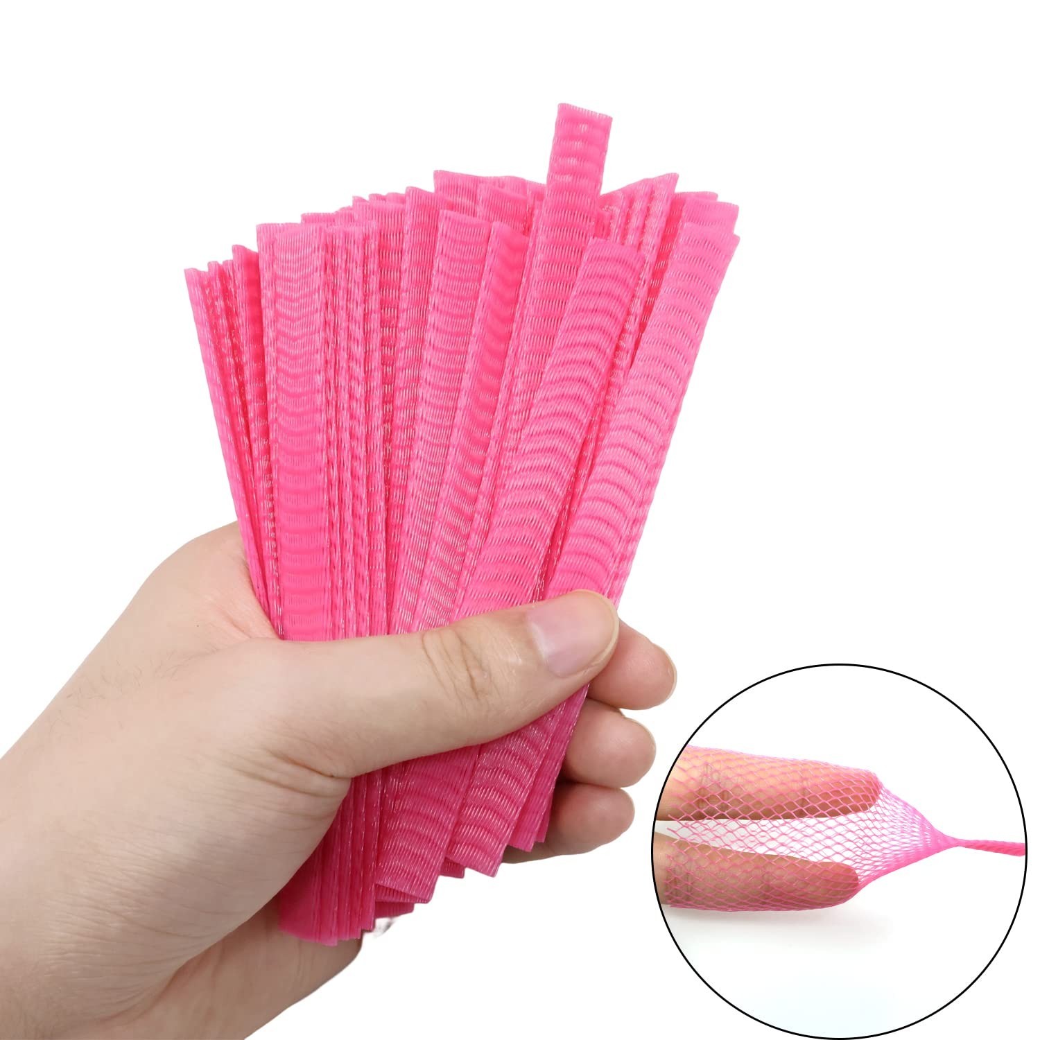 "Honbay 100PCS Makeup Brush Protector Reusable Expandable Mesh Cover for Make...