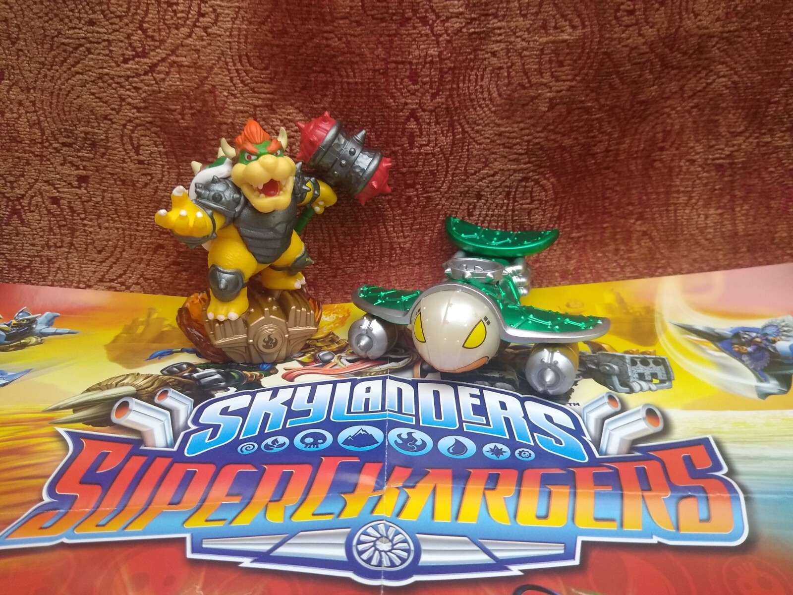 Skylanders Superchargers Bundle, Bowser, Clown Cruiser, Wii Game, Portal, Poster