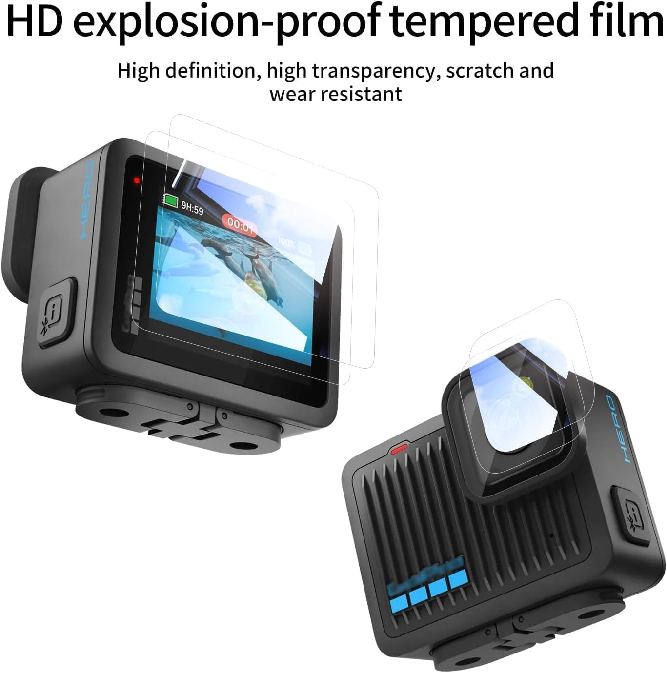Accessories Kit Compatible with Go Pro Hero 4K Action Camera Including Silicone