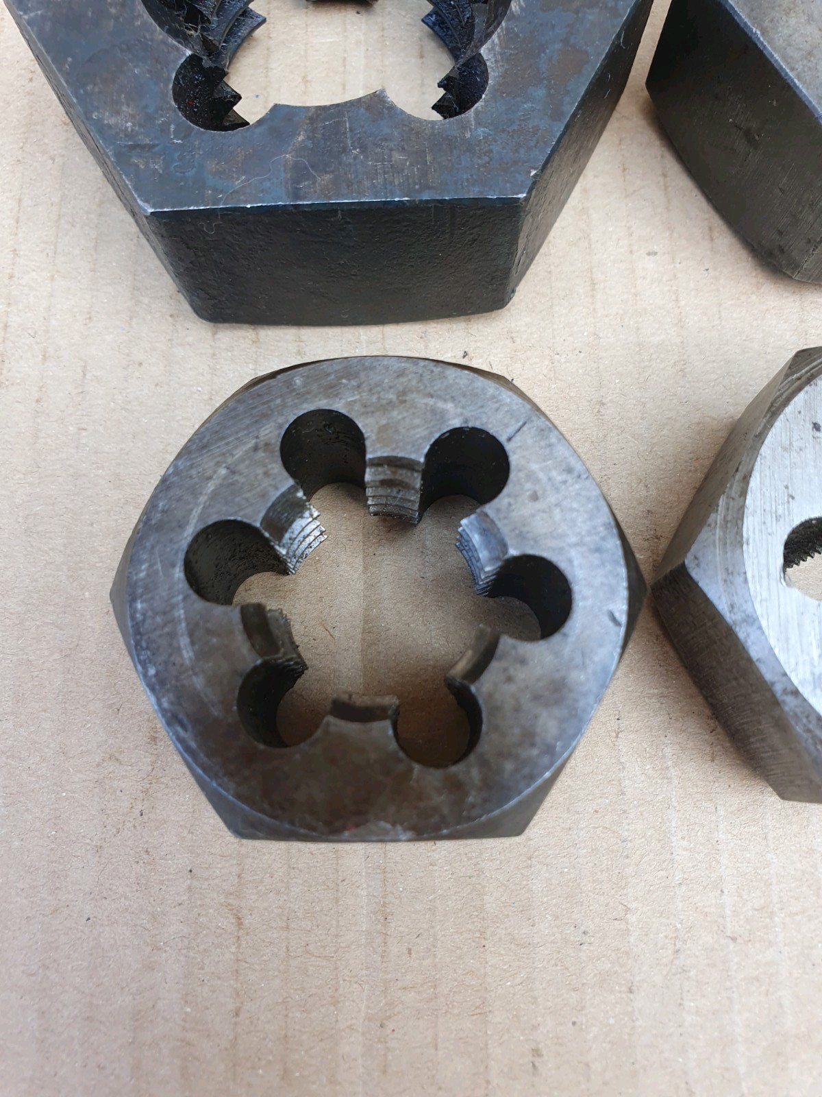 Vintage Hexagonal Rethreading Dies Imperial Measurements