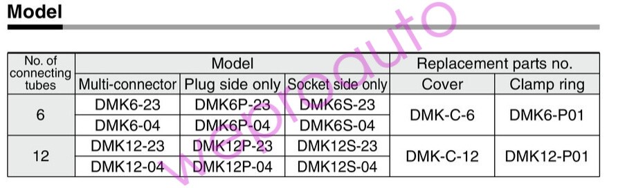SMC DMK12P-23 Multi-Connector with One-touch Fittings Plug Side ✦KD
