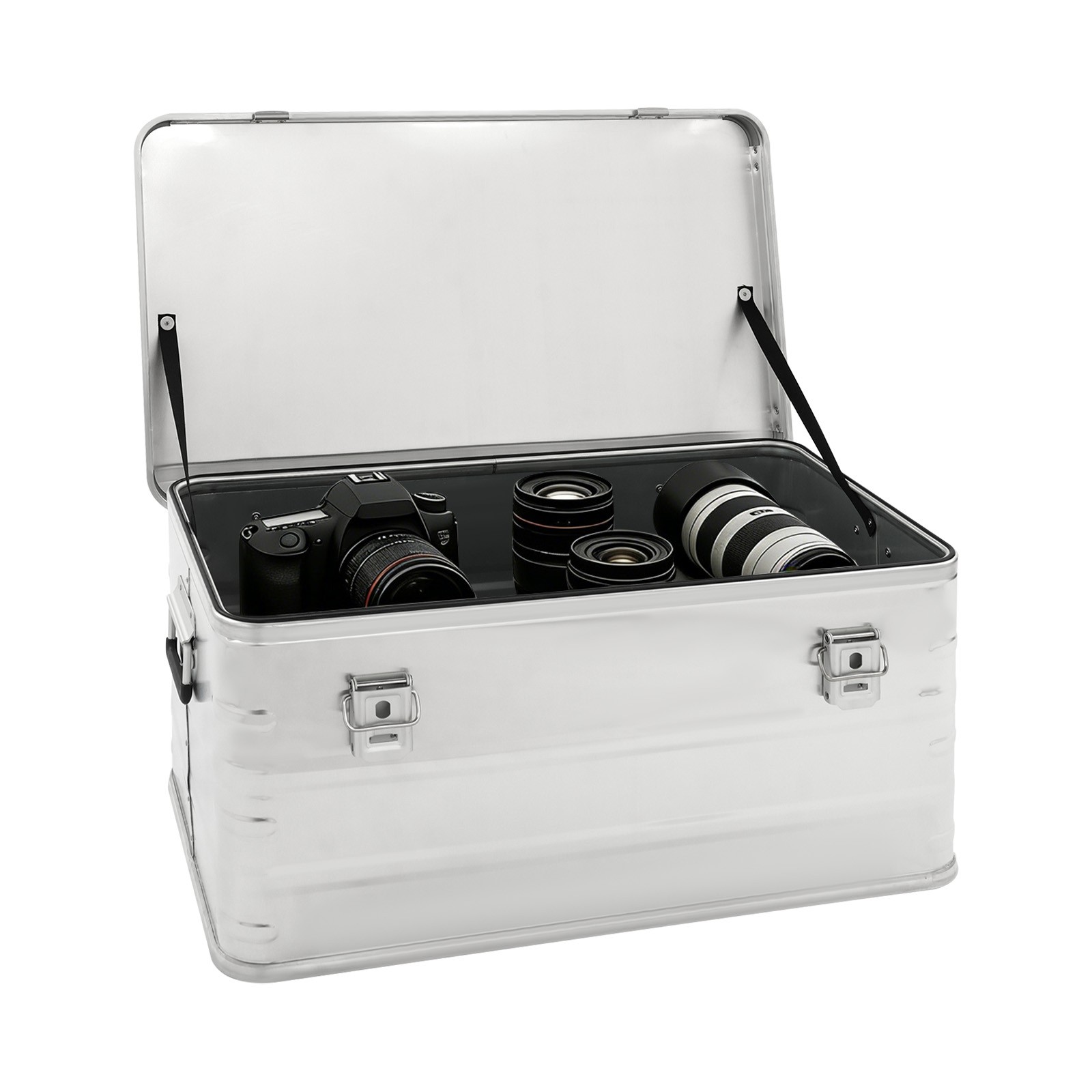 Aluminium Box, Splashproof, Dustproof, Stackable, Transport Box with Handles