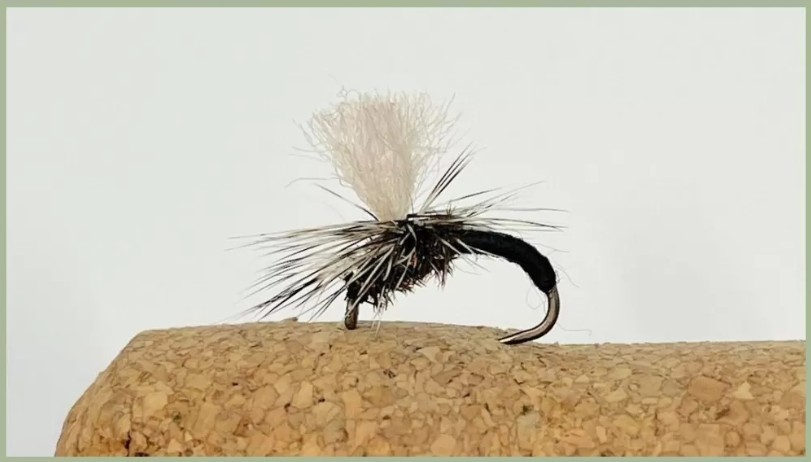 12 Pack Barbless Black Klinkhammer, Choice of Sizes, TroutfliesUK