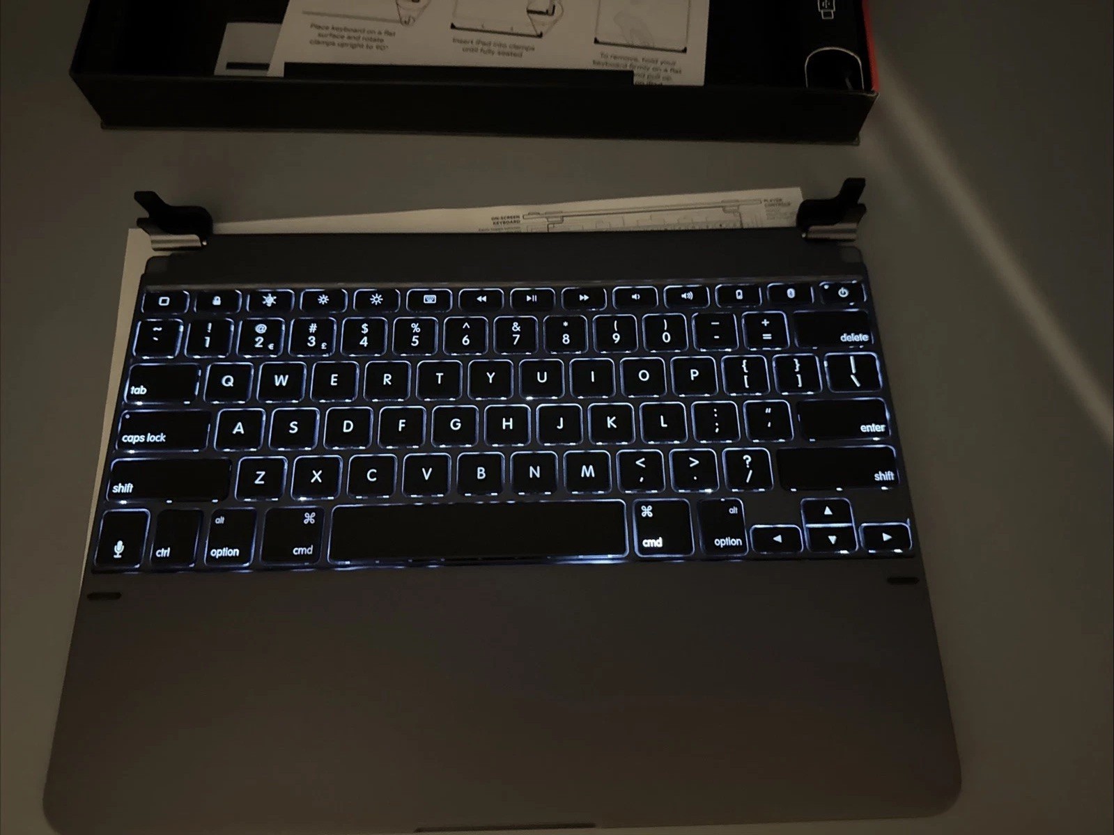 Brydge Wireless Bluetooth Keyboard W/ Backlit Keys for iPad 12.9” Pro 3rd or 4th