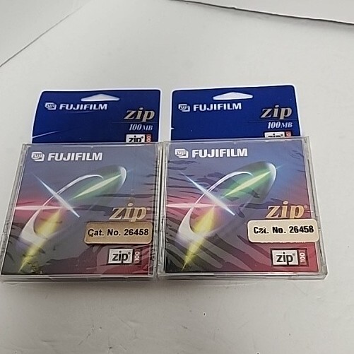 Fujifilm  zip  disks 100MB IBM Formatted Authentic  2 Sealed NIP