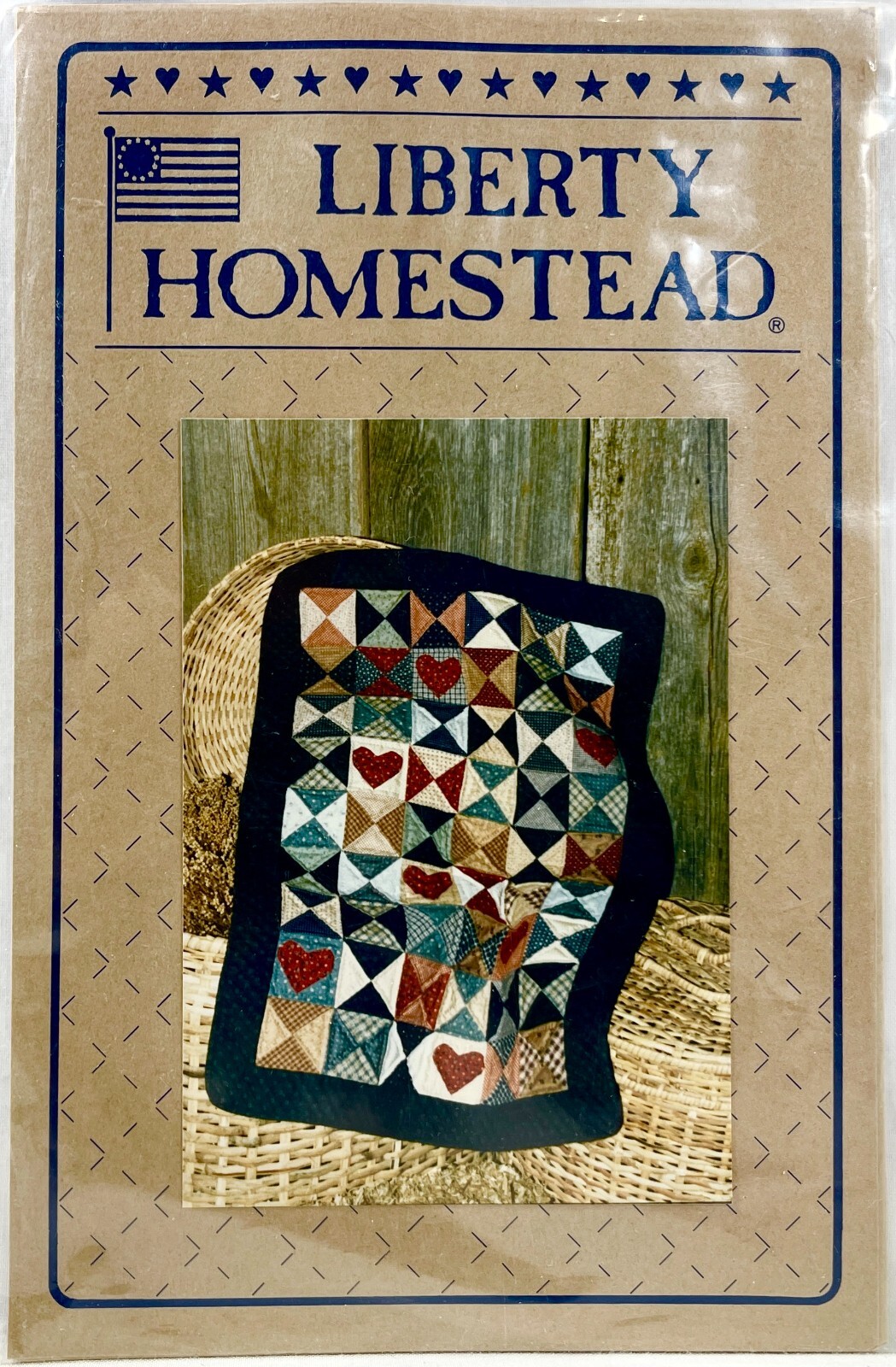 NEW 1990s Blue Whale Designs Sewing Pattern LH07 Hearts & Hourglass Quilt 14221