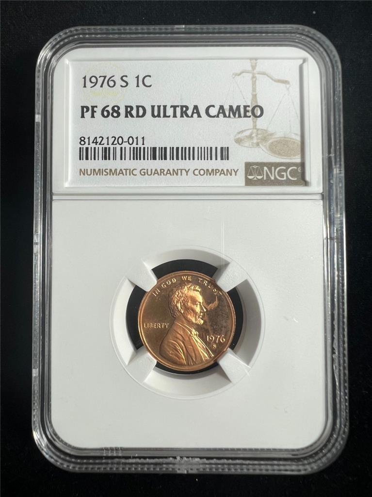 1976 S LINCOLN CENT PROOF 1C PF68 RD ULTRA CAMEO UCAM NGC SKU 3537, 3606, 3607