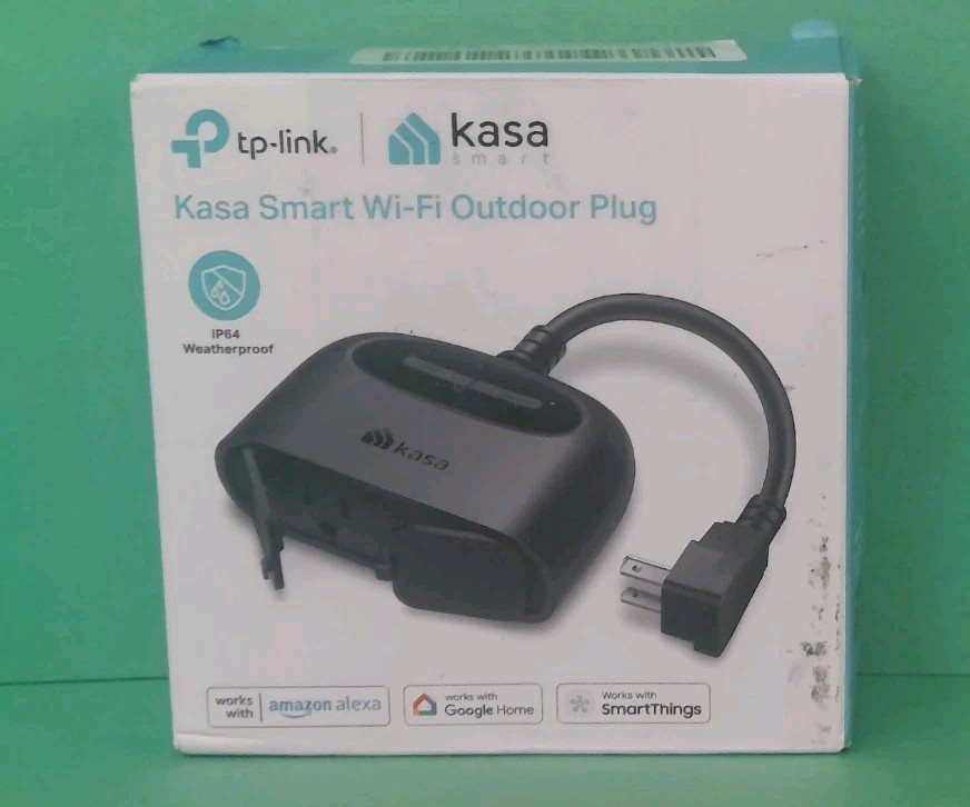 Kasa Smart Wi-Fi Outdoor DUEL Plug Ip64 Weatherproof Control Devices From Anywhe