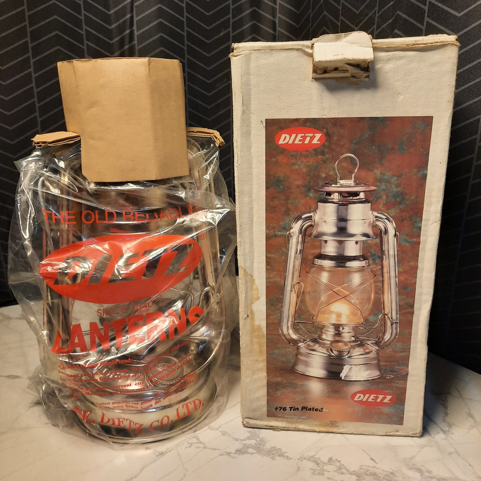 DIETZ Hurricane Lantern The Old Reliable #76 Tin Plated MINT IN BOX