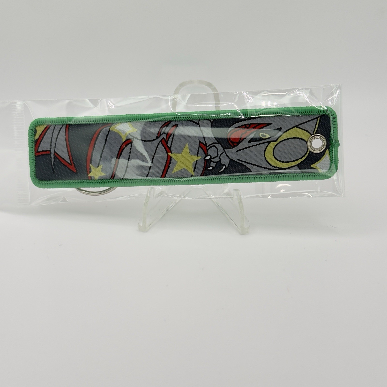Regular & Shiny Rayquaza Jet Tag - Pokémon - Double-sided Embroidered Charm