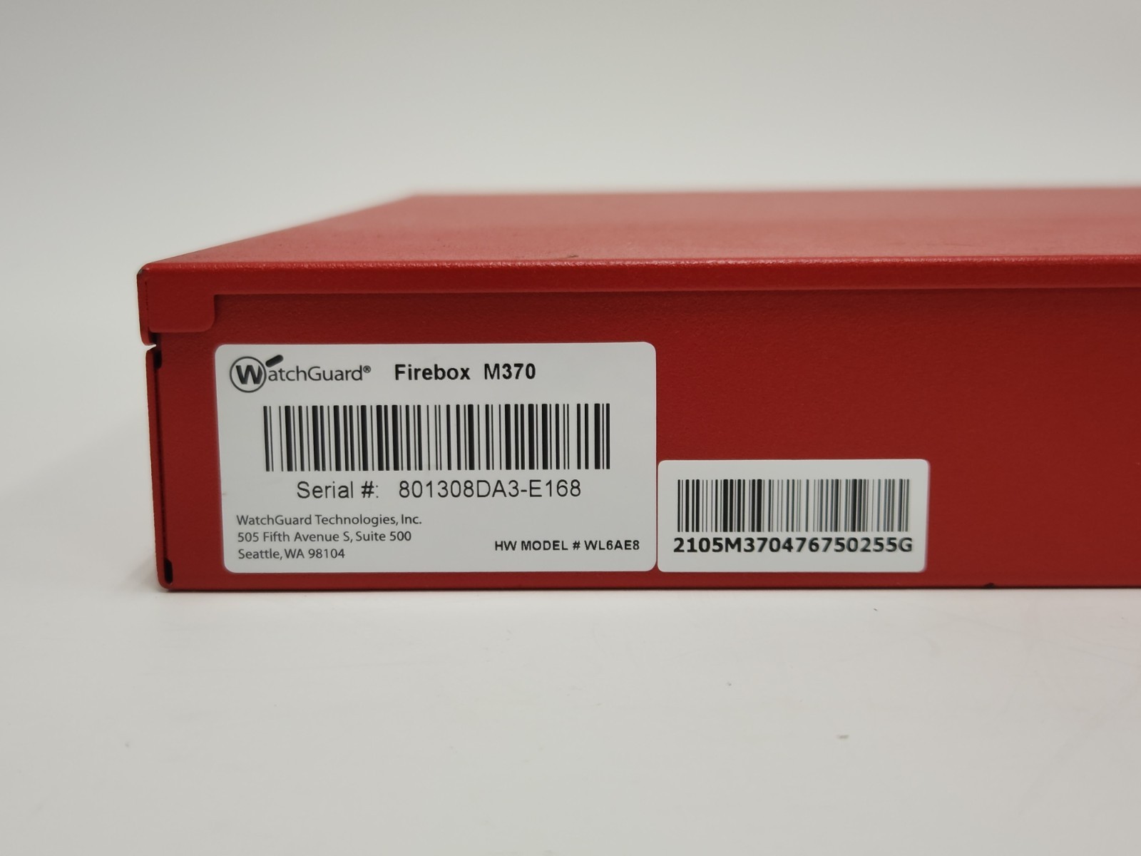 WatchGuard Firebox M370 Network Security Appliance WL6AE8 8-Port Firewall