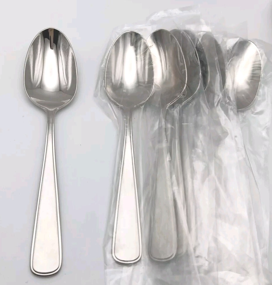 Reed & Barton Unison 7 Piece Dinner Spoon Set 18/10 Stainless Flatware Glossy