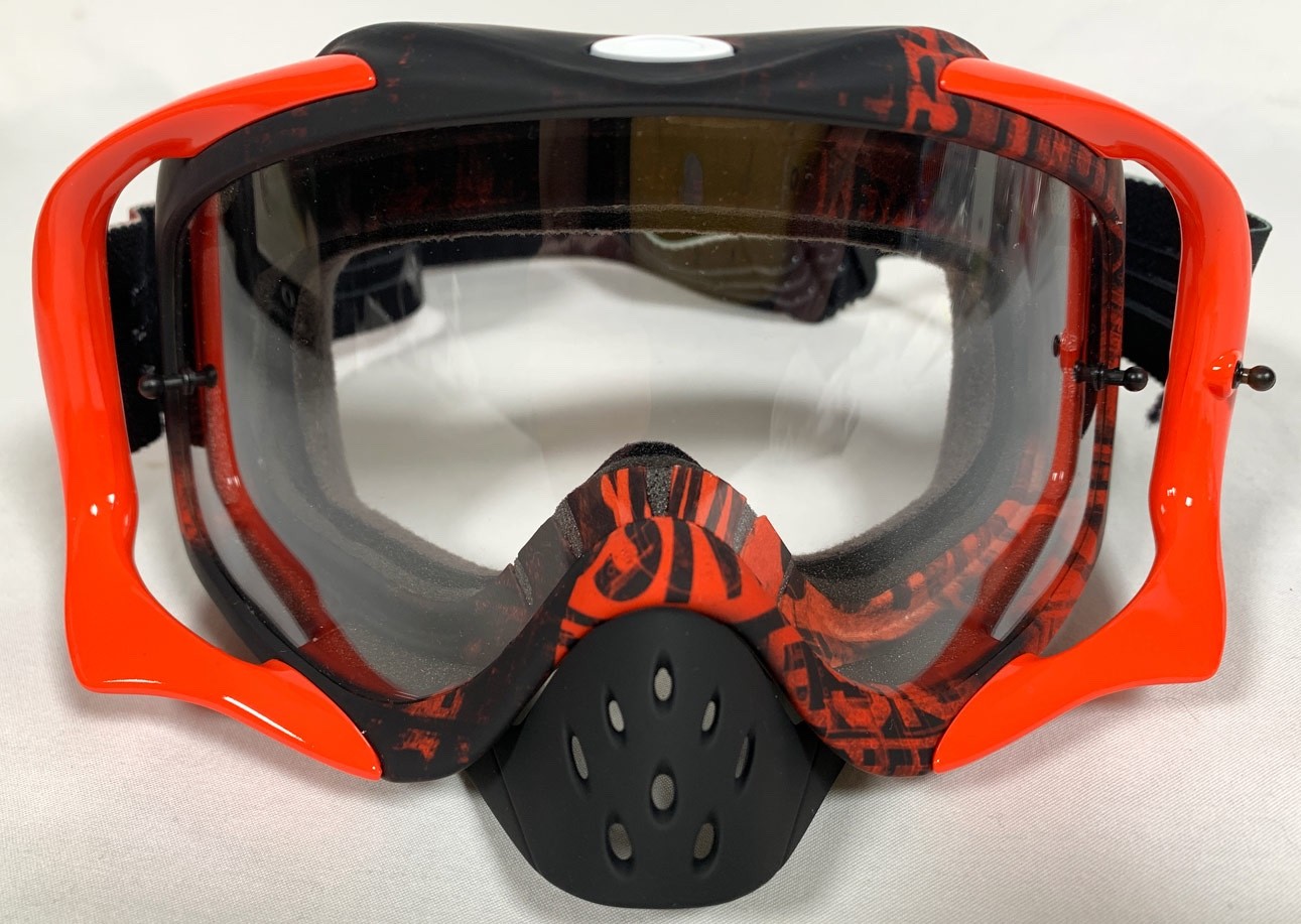 NEW Oakley Crowbar Distress Tagline Motocross Red MX Goggles Extra Anti Fog Lens