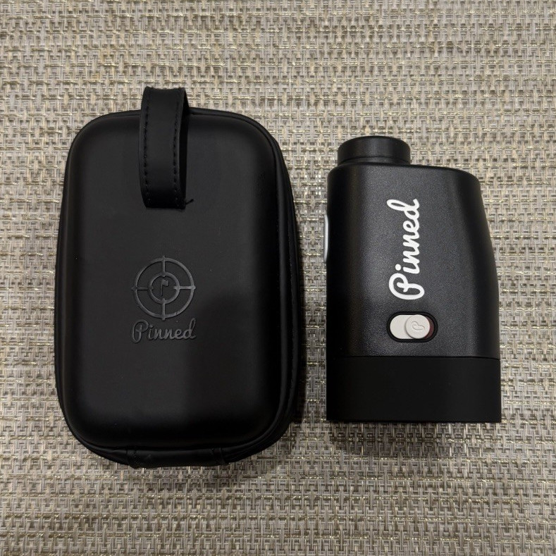 Pinned PRISM + Golf Rangefinder Black Plastic with Carrying Case