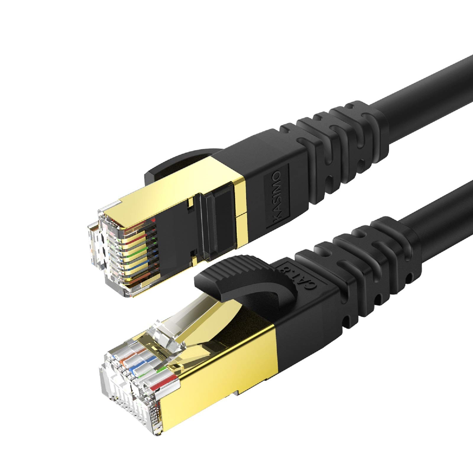 1 PCS 5 FT Cat 8 Ethernet Cable 40Gbps RJ45 Gold Plated SFTP 26AWG Black