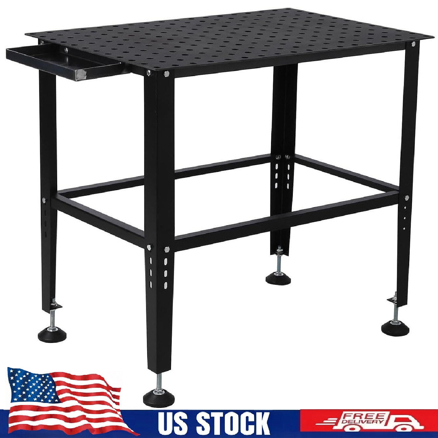 Welding Table 36"x24" ,5/8" Holes Welding Workbench Table 1500lbs Load Capacity