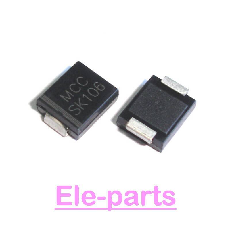 10 PCS SK106 SMC DO-214AB MCC Schottky Barrier Rectifiers Chip