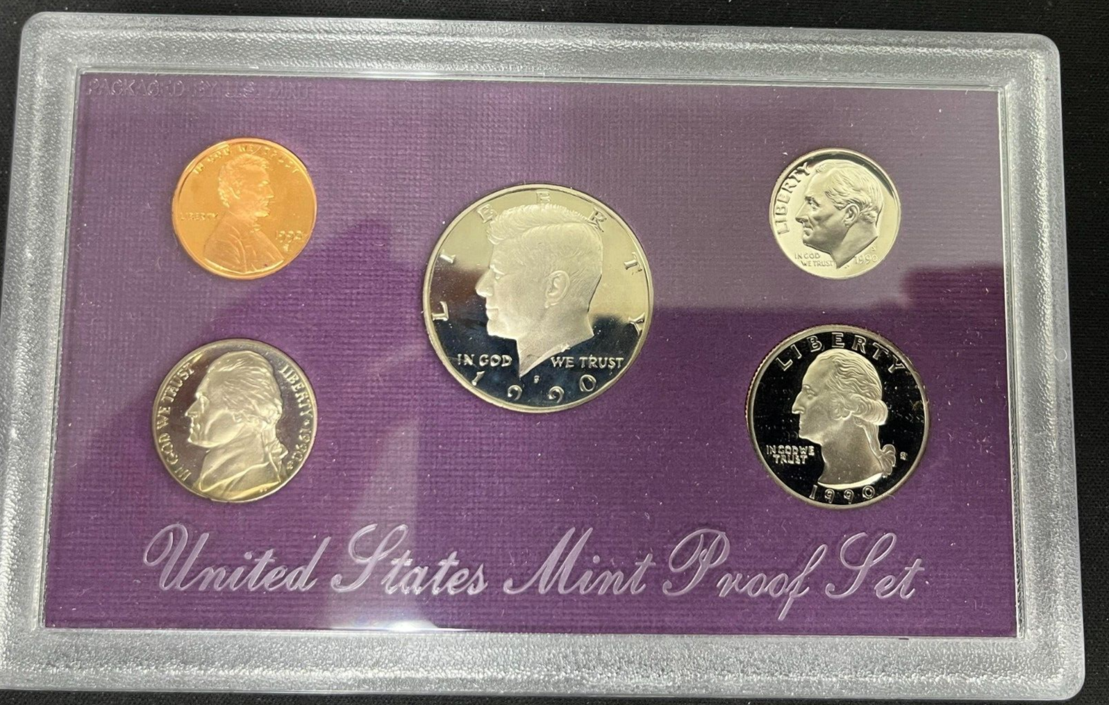1990 Clad Proof Set U.S. Mint Original Government Packaging With COA