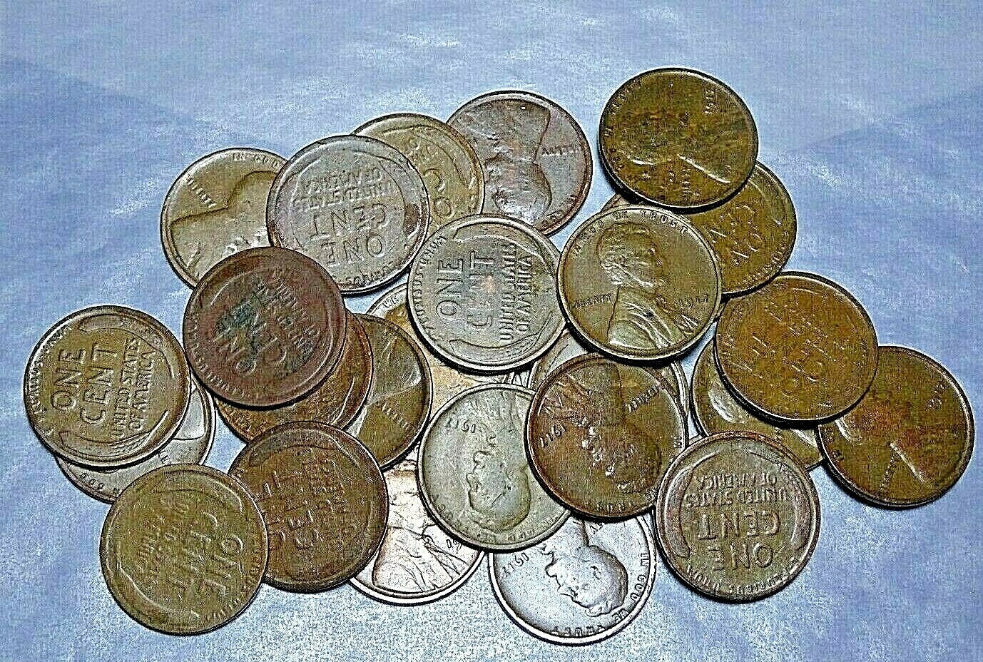 1 (ONE) 1917-P LINCOLN CENT WHEAT PENNY "G-VG" GOOD TO VERY GOOD CIRCULATED