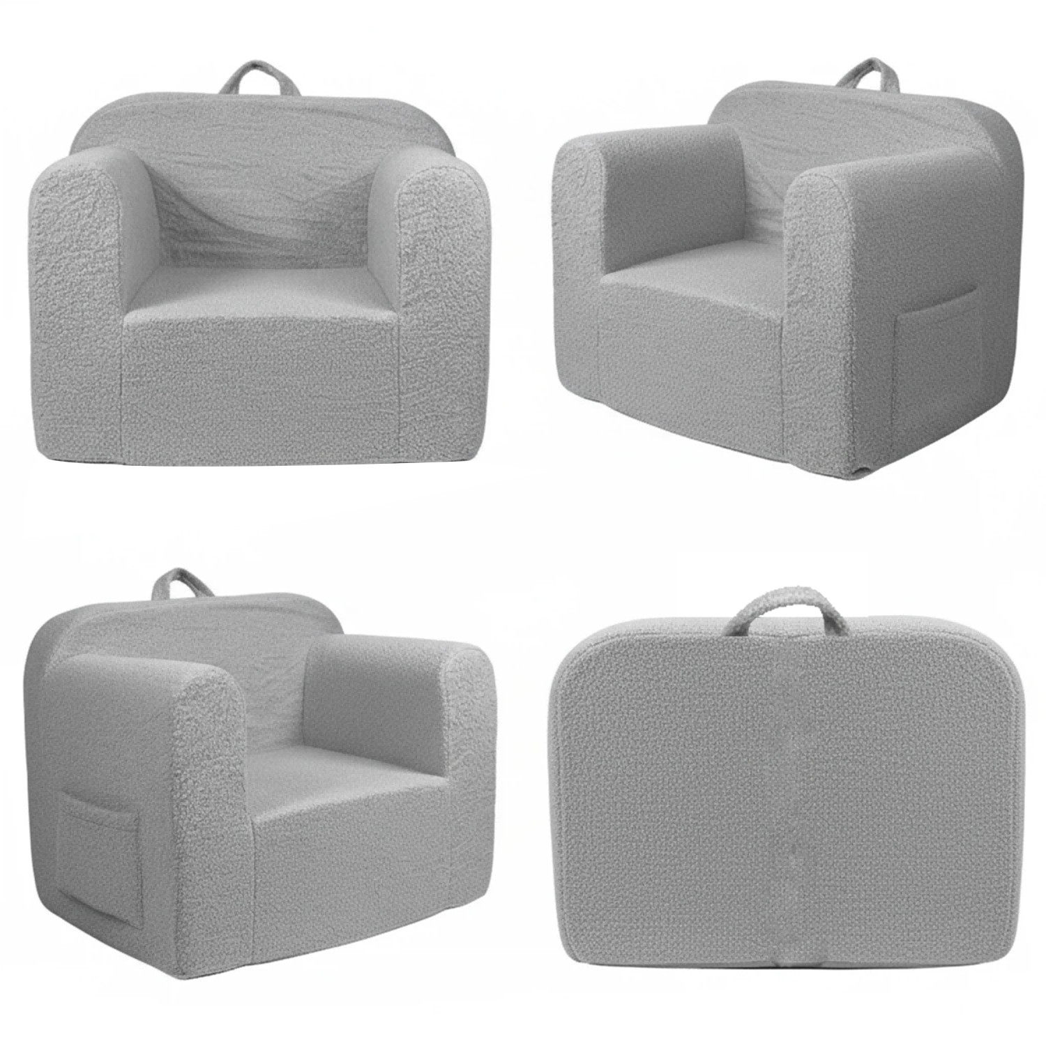Kids Snuggly-Soft Sherpa Chair, Cuddly Toddler Foam Chair for Boys and Girls USA