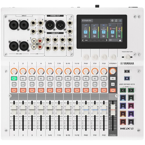 Yamaha MGX12 18-Channel Digital Mixing Console with Audio Interface (White)