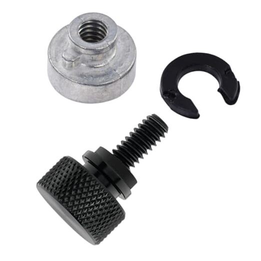Seat Quick Stainless Steel Mount Bolt with Nut Kit Compatible for Harley Black