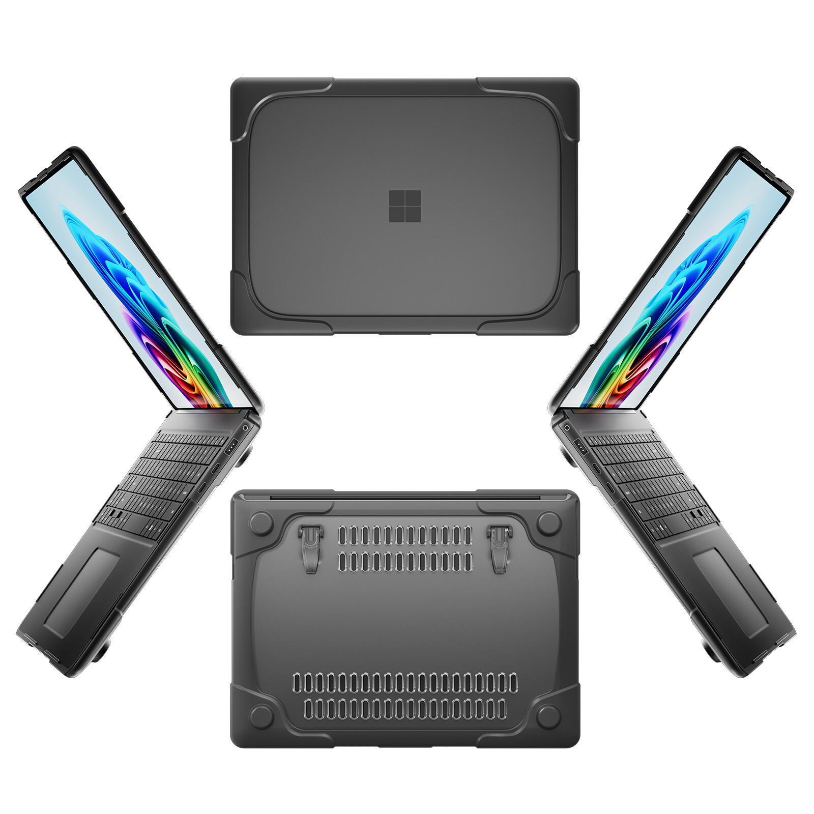 Shockproof Hard Shell Kickstand Case Cover for Microsoft Laptop 7 13.8" (2024)