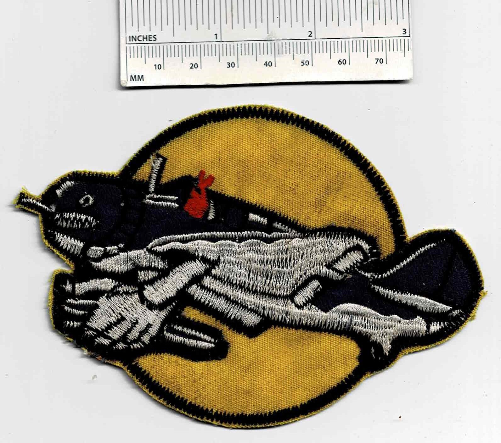 WW2 VB-80 Bomber Plane Bomb Squadron WWII US Navy Shoulder Patch Cloth Vintage