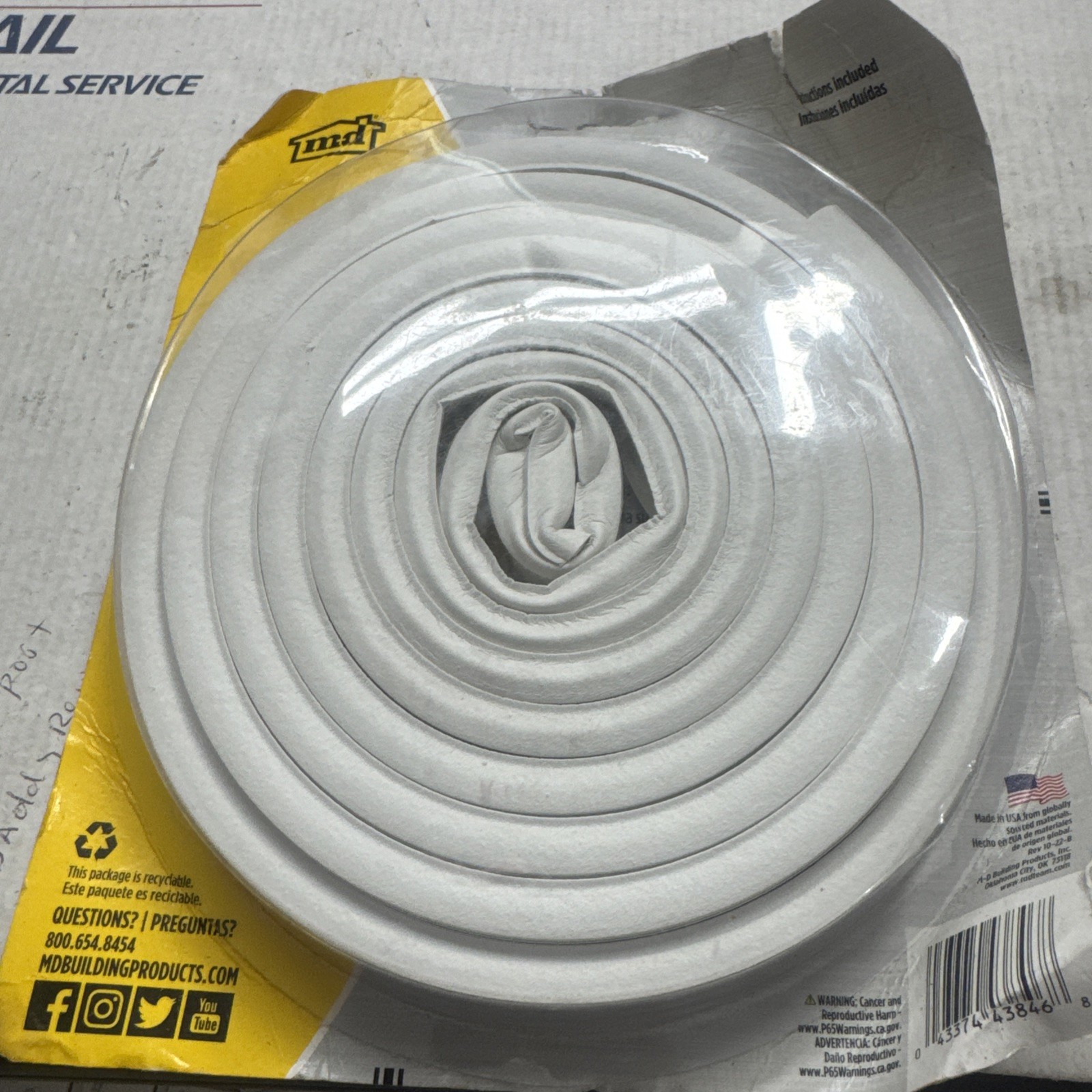 MD All-Climate Thermal Blend Weather Seal Wave Profile White 17 Ft 43846