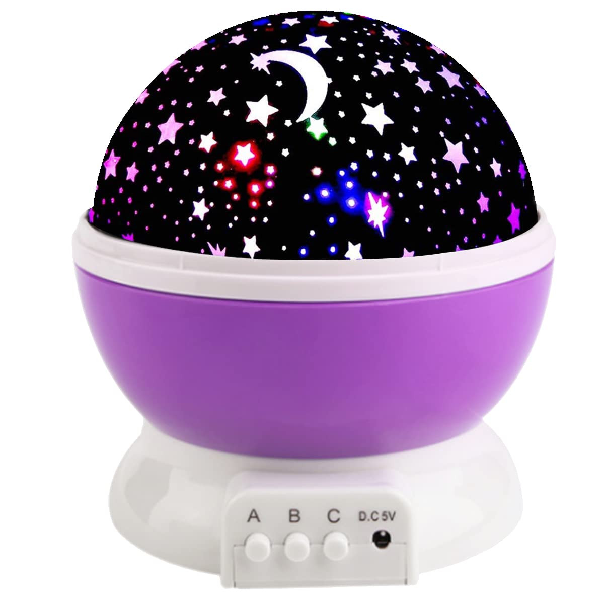 Star Night Light for Kids, 12 Color Changing Lights Modes with USB Cable, 360°Ro