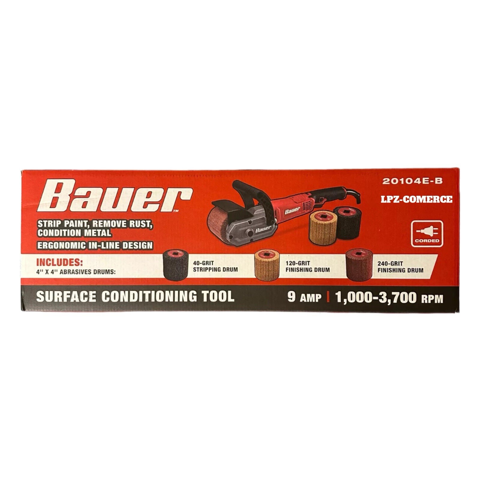 Bauer Surface Conditioning Tool 3700 RPM 9 AMP Motor