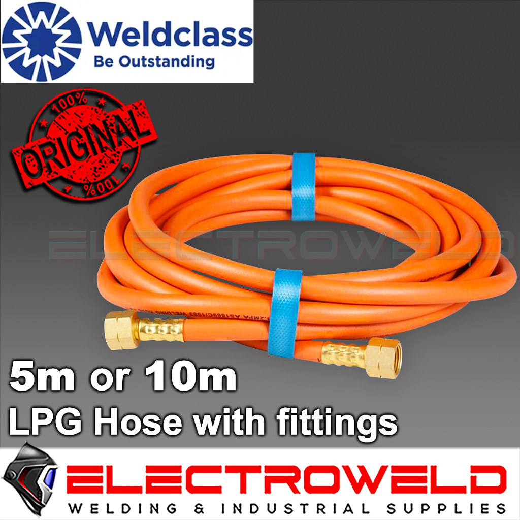WELDCLASS LPG Single Hose 5M Or 10M 5/8 UNF Fittings Propane Gas Welding Torch